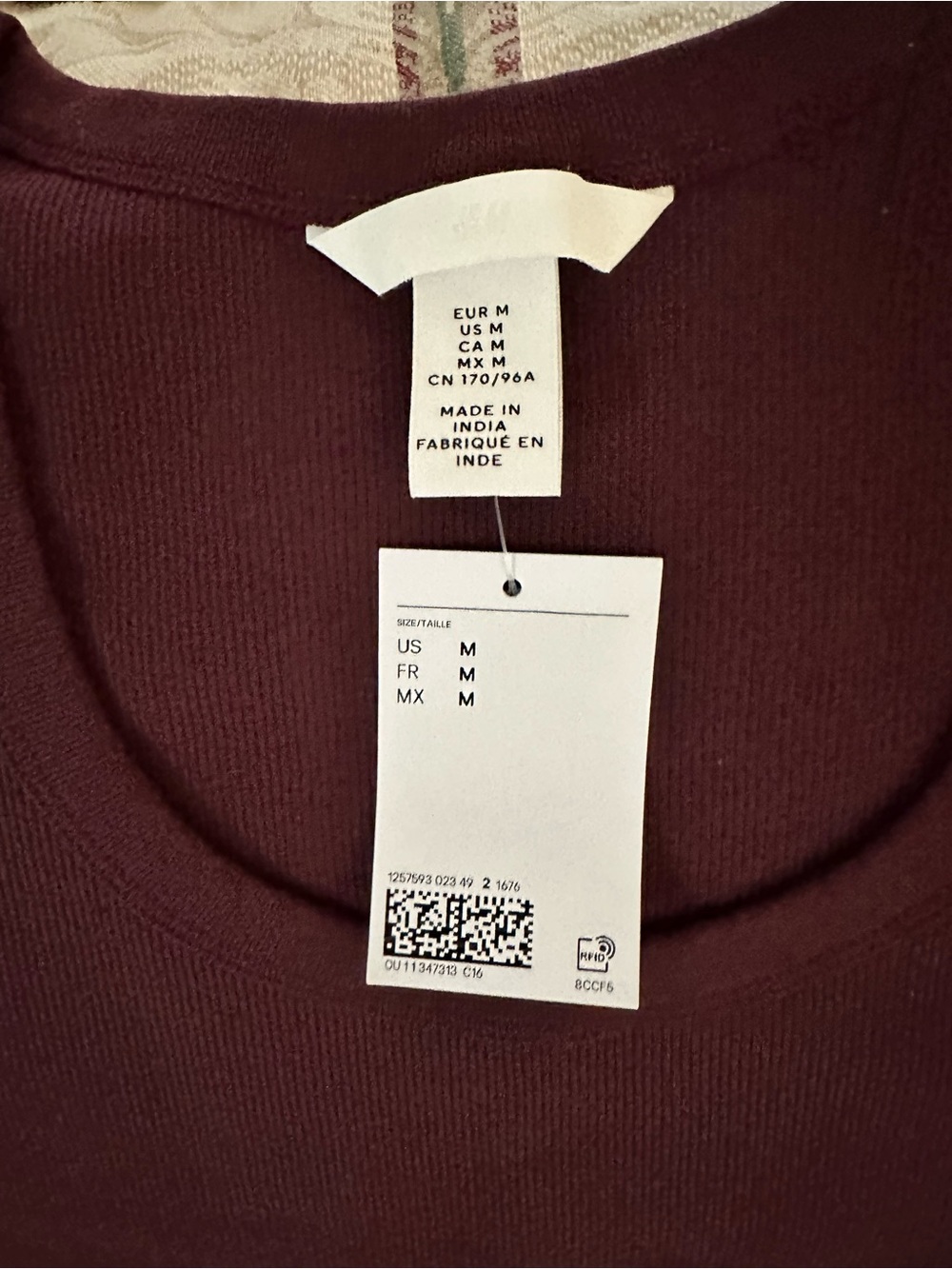 H&M Women's Ribbed Tank Top in Plum - Picture 2 of 2